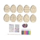 thumbnail image 3 of Adornos de huevos de madera con recortes de Pascua, diferentes patrones y decoraciones colgantes. Estilo B, 3 of 8