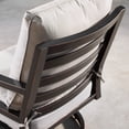 thumbnail image 2 of Aluminum 34-in Round Patio Fire Table Set with Swivel Rocking Chairs, 2 of 8