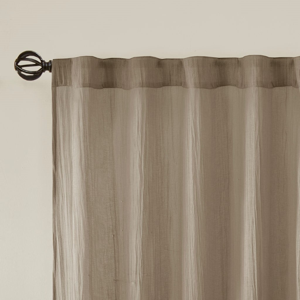 Solid Crushed Curtain Panel Pair (2 Pcs Window Panels)