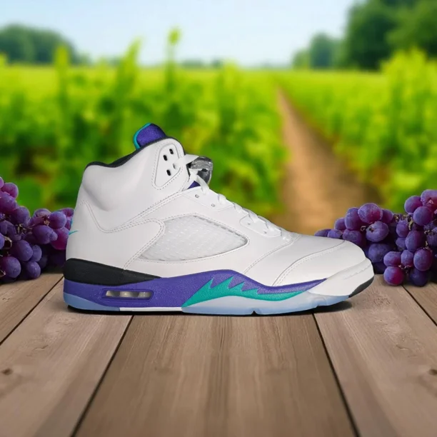 Ni - ke NEW Ni - ke Air Jordan 5 Retro Grape 2025 ??Size 13 Men's White HQ7978-100 Hornets