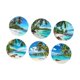 thumbnail image 4 of 6 posavasos de madera con aislamiento térmico, manteles individuales apilables y redondos. Playa, 4 of 9