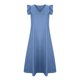 thumbnail image 4 of Vestido de Manga Larga, Moda de Desplazamiento Suelto Vestido Largo de Manga Corta de Denim para el Vestido Casual de Verano de Primavera, Vestido Corto de Verano, 4 of 6