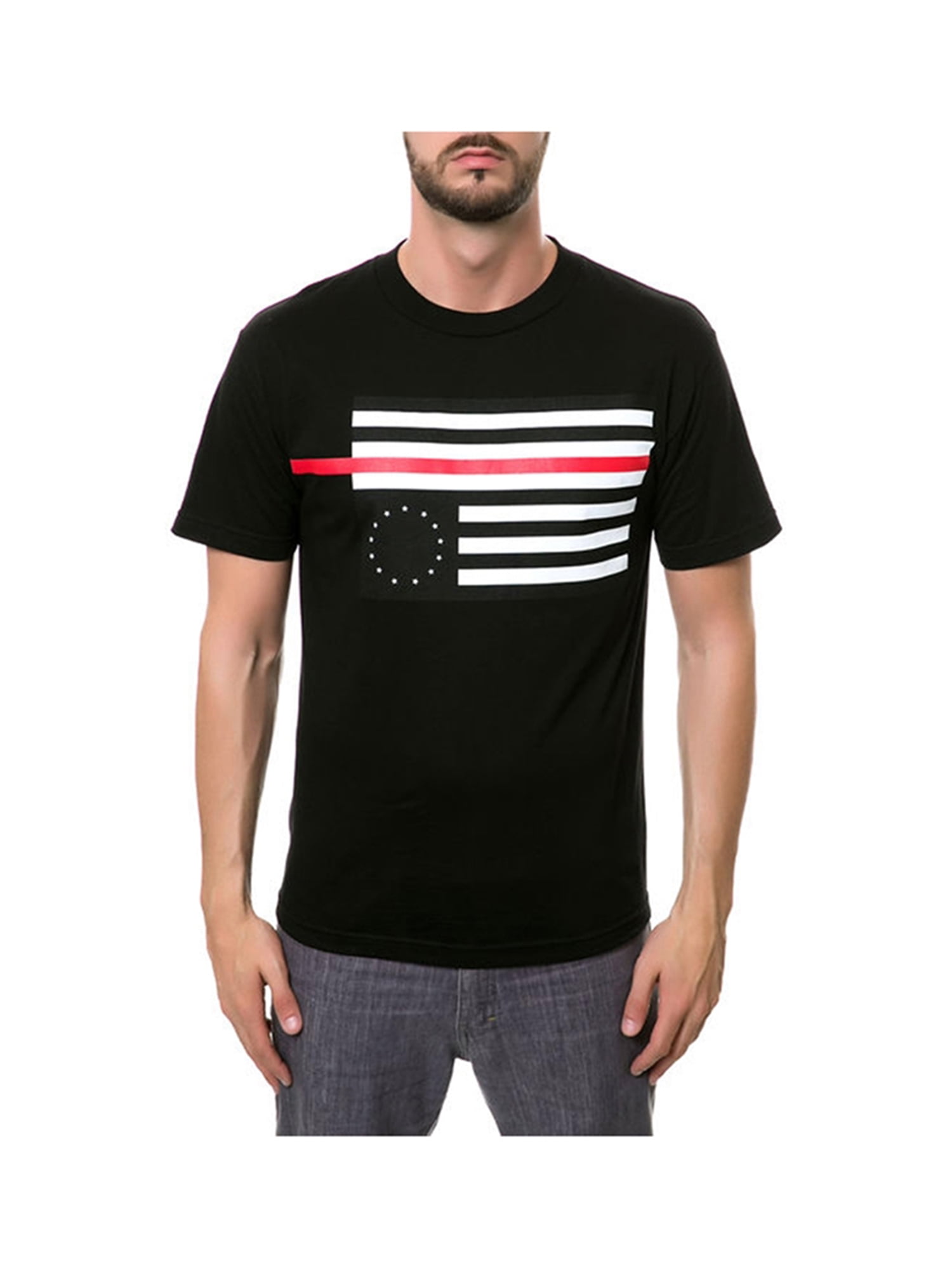 Black Scale Mens The Rebel Red Flag Graphic T-Shirt 