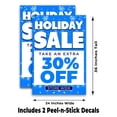 thumbnail image 2 of Holiday Sale 30 Percent Off (24" X 36") Vinyl Decal Only (Pack of 2) |Sign|Sticker|Poster, 2 of 4