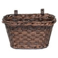 thumbnail image 2 of Bike Shop Woven Bike Basket with Straps, Brown, 2 of 7