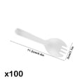 thumbnail image 3 of Harlier Tionc100 Pcs Disposable Plastic Sporks, Individually Wrapped Disposable Sporks 4.4'' x 1.1'' 2 in 1 Fork and Spoon Set Serving Utensils for Dessert Restaurant Party Supply, 3 of 7
