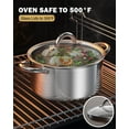 thumbnail image 3 of Cook N Home Kitchen Cookware Sets, 12-Piece Basic Stainless Steel Pots and Pans, Silver, 3 of 8