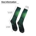 thumbnail image 4 of Fotbe Green Night Sky Moon Branches print Women's Men's Novelty Crew Socks Cotton Socks Knee High Socks for Walking,Running,Nurses,Pregnancy, 4 of 8