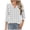 White, variant on Staron Women's Polka Dot V-Neck 3/4 Sleeve T-Shirt Casual Fashion Printed Top Basic Comfy Relaxed Tee, White XXL