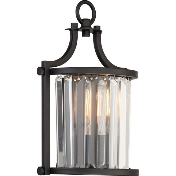 Nuvo 60-5776 - Krys Sconce; Short Prisms; Vintage Lamp Aged Bronze Finish