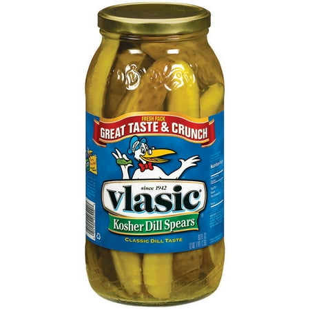(2 Pack) Vlasic Kosher Dill Spears Pickles, 80 Oz