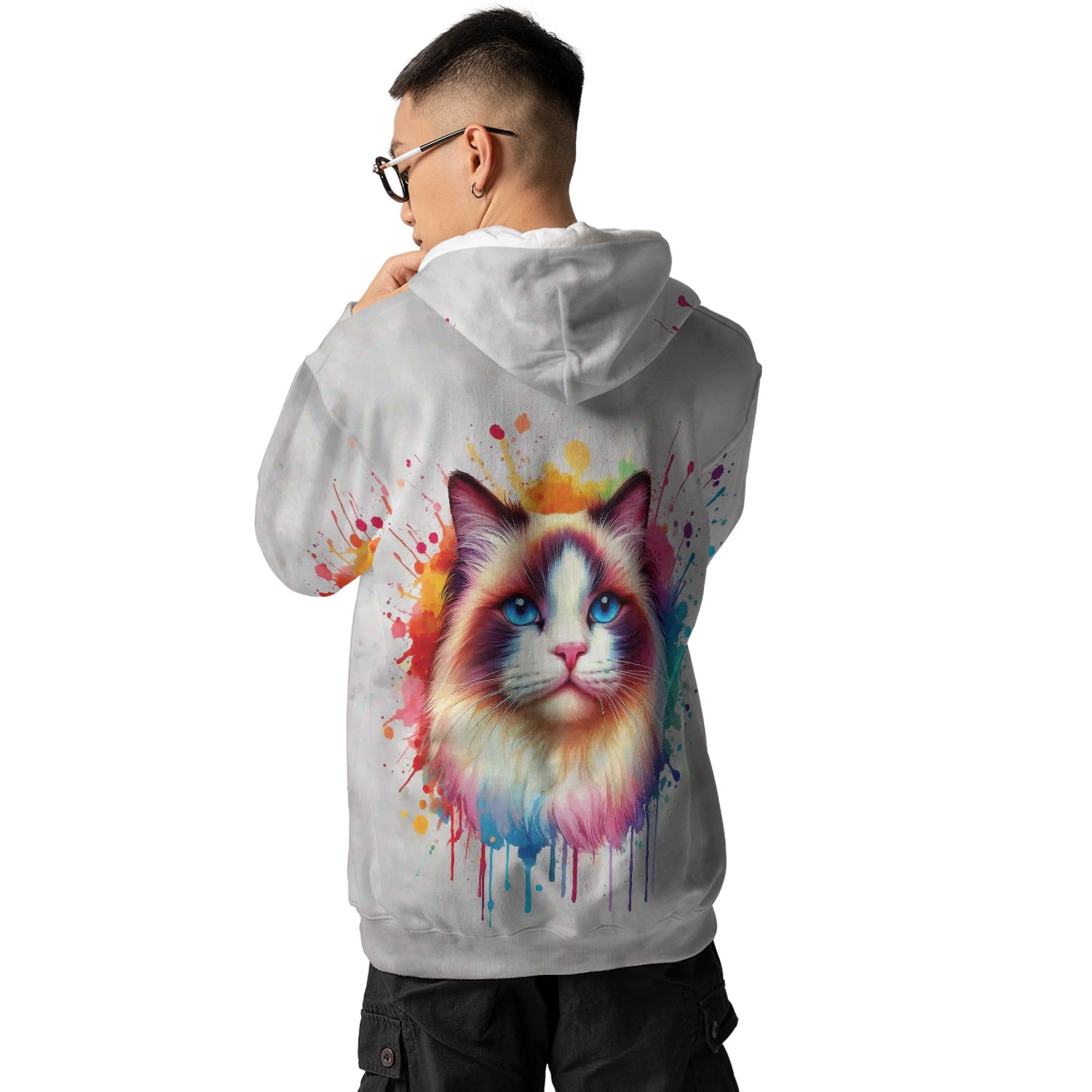 Watercolor Drip Ragdoll Pop Art Colorful Portrait Artwork All Over 
