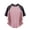 Pink, variant on Einccm Girls Short Sleeve T-Shirts - Color Block Raglan Sleeves Top with Curved Hem and Side Decor, Relaxed Fit Round Neck Casual Wear for Girls Ages 1 to 14, Beige Black or Pink Black