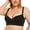 Black, variant on Women's Plus Size Underwire Bra Thin Seamless Push Up Lingerie, Smooth Anti Sagging Adjustable Underwear, High Support Sports Bralette, Full Coverage Minimizer Top, Breathable Shaping Large Size Bra