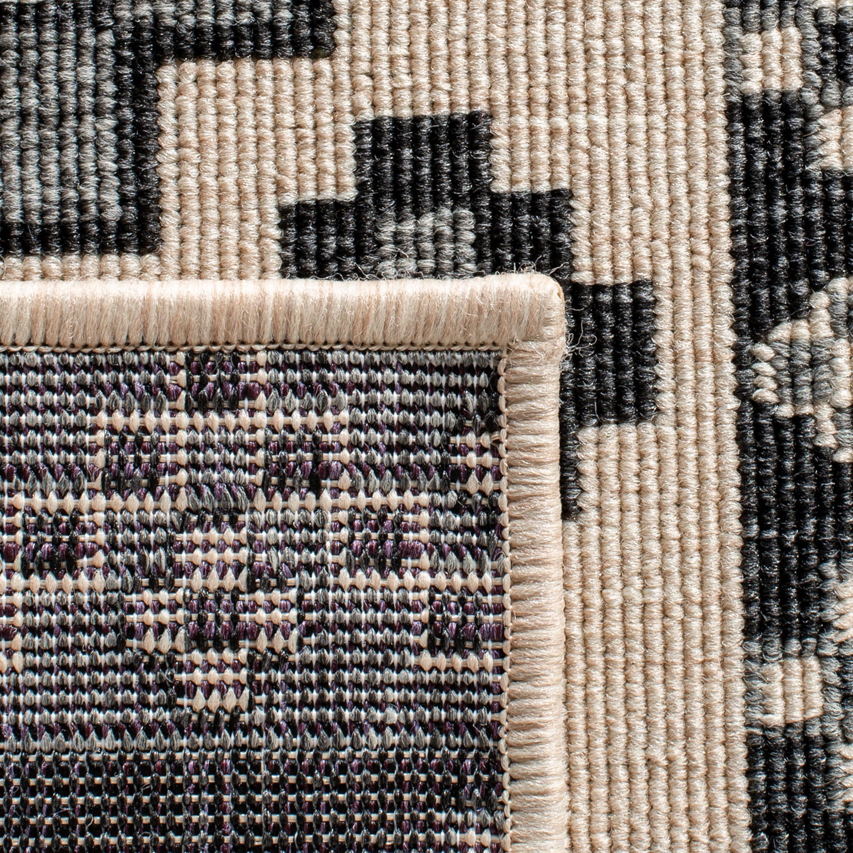 SAFAVIEH Veranda Luwig Southwestern Indoor/Outdoor Area Rug, 6'7" x 6'7" Round, Grey/Beige