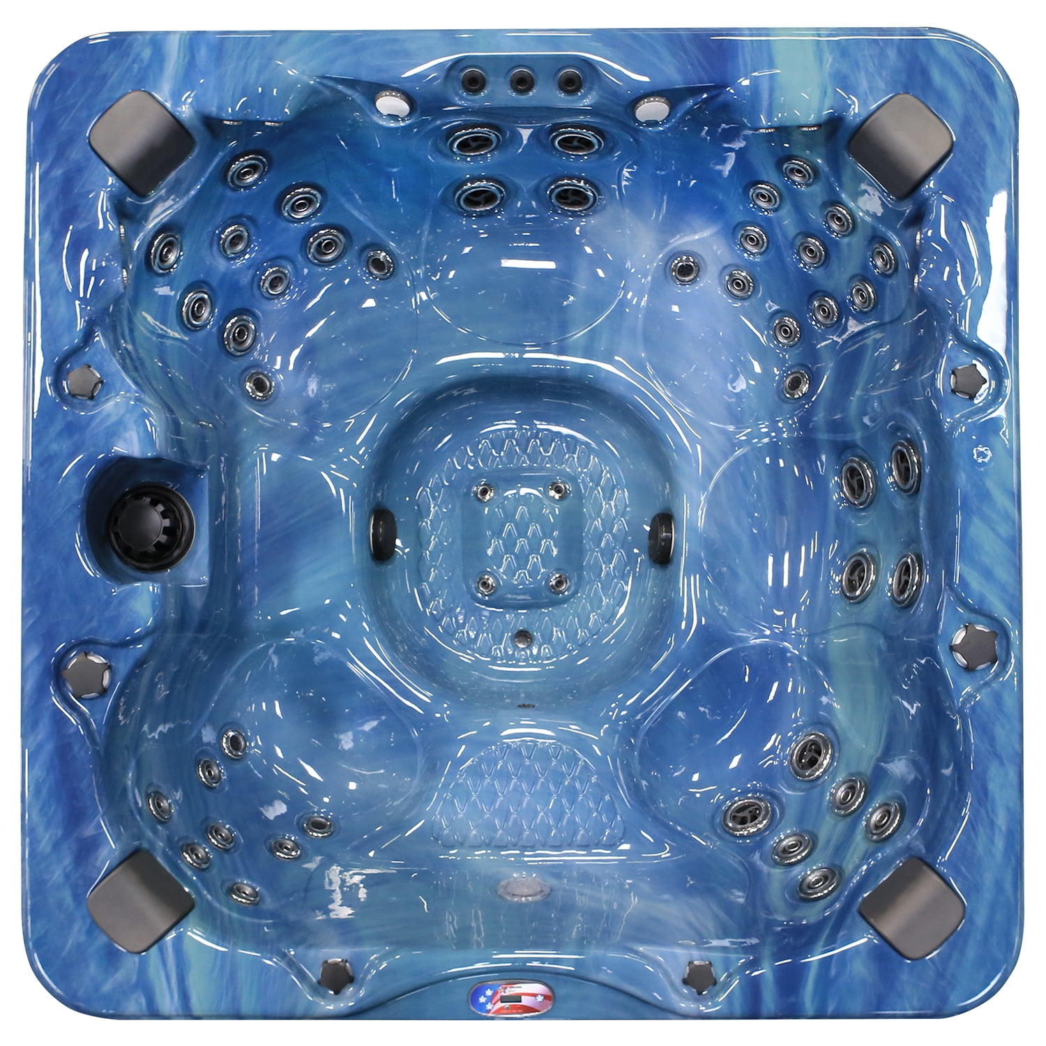 6-Person 56-Jet Bench Spa with Bluetooth Stereo System, Subwoofer and Backlit LED... by Lloyds Material Supply