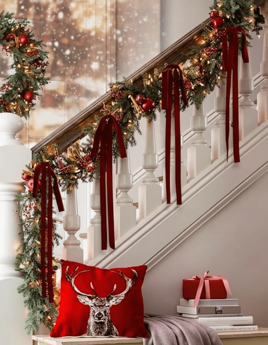 Elegant Burgundy Velvet Bows for Christmas Decorations - 6 Large 15x24 Inch Bows for Tree, Wreath, Garland, Mantel, Staircase and Holiday Home Decor