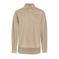 thumbnail image 6 of Fesfesfes Womens Yellow Tshirt Women Solid Color Lapel Casual Long-Sleeved Pocket Shirt Ladies Tops Free Size(US:4-10), 6 of 6
