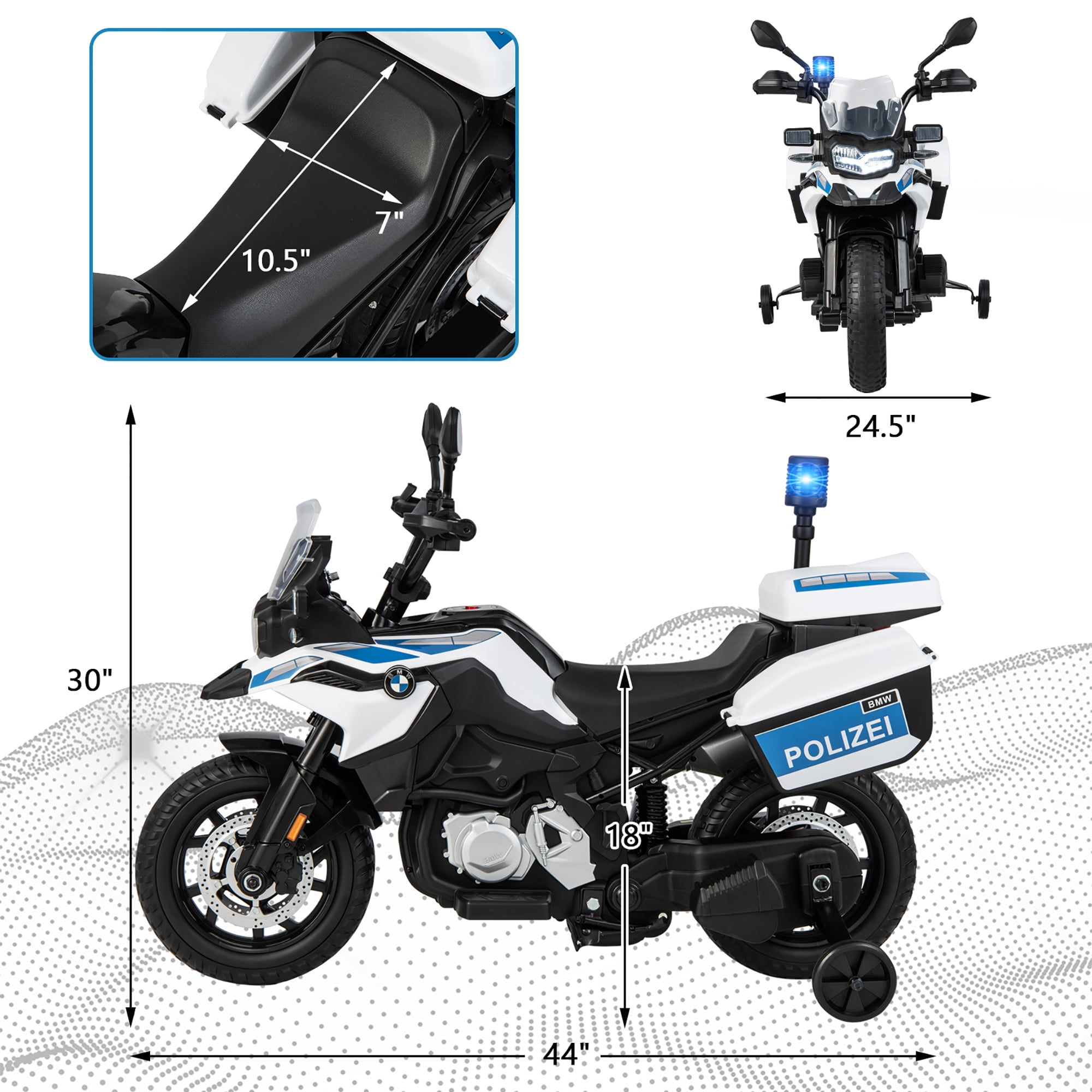 Bmw police 6v ride on motorcycle hotsell