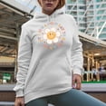 thumbnail image 2 of It's a Good Day to Have a Good Day, Retro Flower Art Merch Gift, White Hooded Sweatshirt or Hoodie, Small, 2 of 5