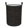 thumbnail image 2 of Uemuo Doodle Dinosaur Pattern Circular Laundry Hamper Basket with handles,Collapsible laundry basket,Large capacity laundry hamper,Laundry Organizer-Medium, 2 of 8