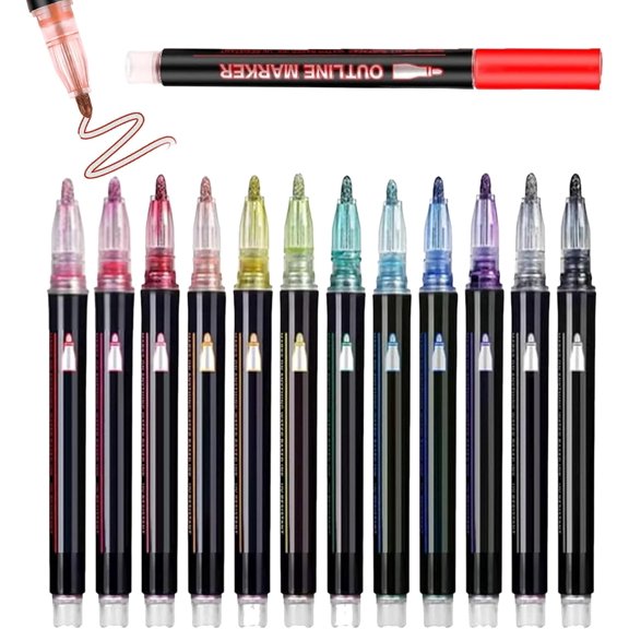 Neattidyly/Illuminateupon Marker Pen for Highlight - Shimmer & Glitter Highlighters for Journaling, Bible Study, Art - Quick-Dry, No Bleed, Self-Standing Set of 8 Colors