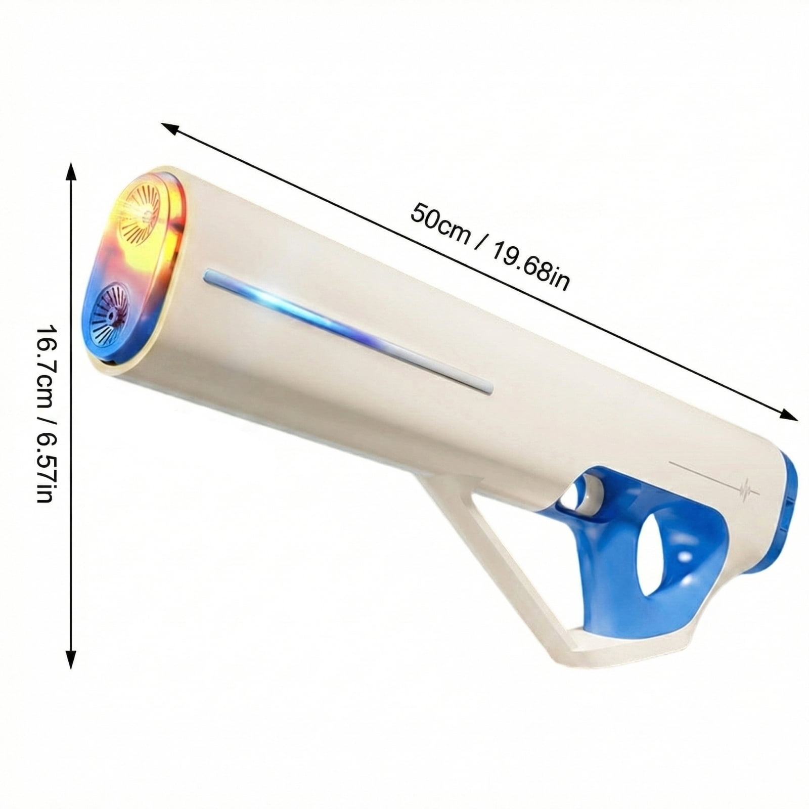 Electric Water Blaster, Orange Led Light Version, Automatic Continuous Water Toy For Pool Summer Outdoor Play, 1 Pack