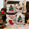 thumbnail image 7 of Steadline Christmas Themed Linen Pillow Cover - 17x17 Inch Holiday Decorative Cushion Case - Reversible Festive Sofa and Bed Decor for Seasonal Home Styling, 7 of 7