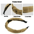 thumbnail image 4 of Unique Bargains Satin Knot Headband Hairband for Women 1.2 Inch Wide Brown, 4 of 7