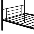 thumbnail image 7 of Bunk Beds with Trundle, Rockjame Twin Over Twin Metal Bunk Bed Frame with Ladders and Safety Guard Rails, Convertible to 2 Separated Twin Beds, 78" L x 39.5" W x 65.2" H Black, 7 of 7