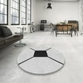 thumbnail image 3 of Ahgly Company Indoor Round Patterned Ash Gray Novelty Area Rugs, 5' Round, 3 of 6