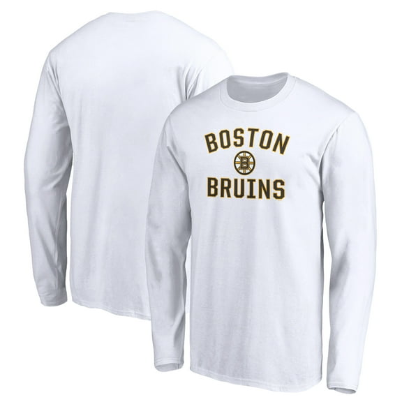 Men's White Boston Bruins Victory Arch Long Sleeve T-Shirt