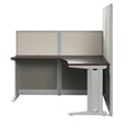 thumbnail image 4 of Office in an Hour 65W L Shaped Cubicle Desk in Mocha Cherry - Engineered Wood, 4 of 15