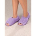 thumbnail image 3 of Quilted Chenille Adjustable Toe Slippers, 3 of 5