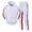 White, variant on PMVFHDE Men‘s Casual Spliced Set Mens Sweatsuit Gym Outfits For Men Zipper Sweater And Jogger Pants Two Piece Set Fashion Sportswear Daily Outfit Soft Breathable Comfortable Leisure Wear