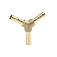 thumbnail image 2 of 6mm Hose Barb Brass Pipe 3 Way Y Fitting Thread Connector Adaptor for Air Water Gas Oil 5pcs, 2 of 4
