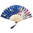 thumbnail image 1 of Chinese Style Hand Held Fan Bamboo Paper Folding Fan Party Wedding Decor, 1 of 1