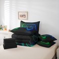thumbnail image 6 of Manfei Green Blue Gamepad Twin Bedding Sets 7-Piece, Gamer Gaming Theme Bedding Comforter Set, Teens Kids Boys Girls Reversible Sheet Sets, Lightweight Room Decor, 6 of 8