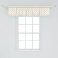 thumbnail image 2 of Ambesonne Pastel Window Valance, Vintage Repetitive Hearts, 42" x 12", Champagne and White, 2 of 3