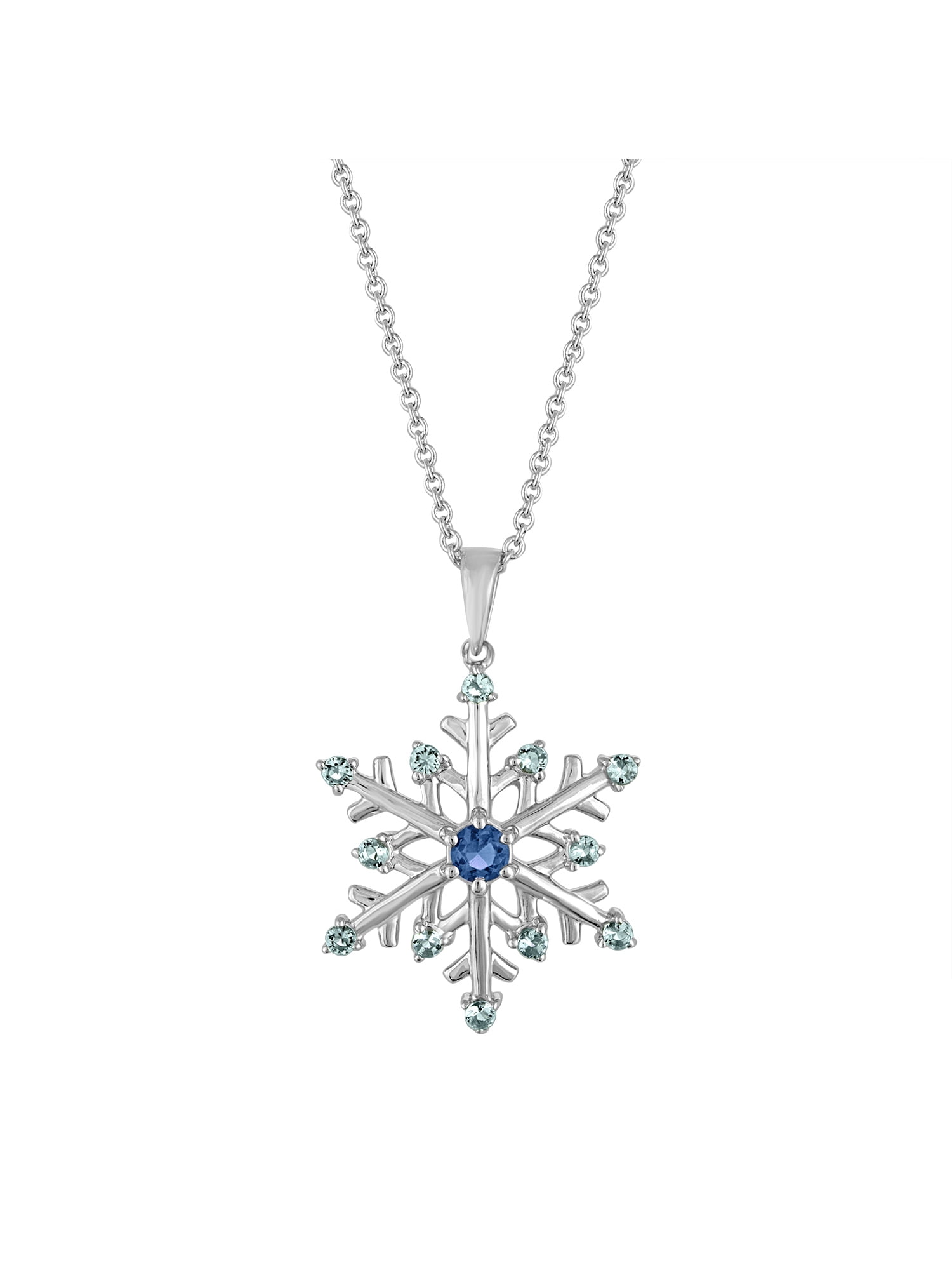 CZ Accents Snowflake Pendant 