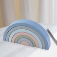 thumbnail image 4 of 7Pcs Wooden Rainbow Toy, Children Early Development Gift , Blue, 4 of 8