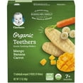 thumbnail image 2 of Gerber Organic Teethers Gentle Teething Wafers, Mango Banana Carrot - 1.7 OZ, 3 Count, 2 of 6