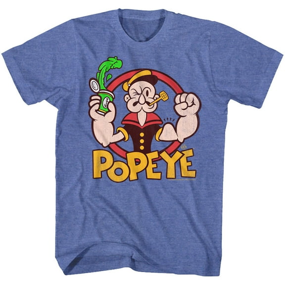 Popeye Spinach Royal Heather Adult T-Shirt