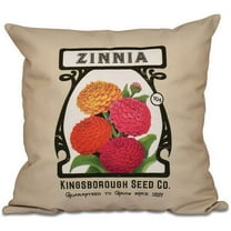 Simply Daisy 16" x 16" Zinnia Floral Outdoor Pillow
