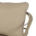 thumbnail image 4 of Montserrat Wicker Outdoor Club Chairs with Cushions, Set of 2, Light Brown and Beige, 4 of 9