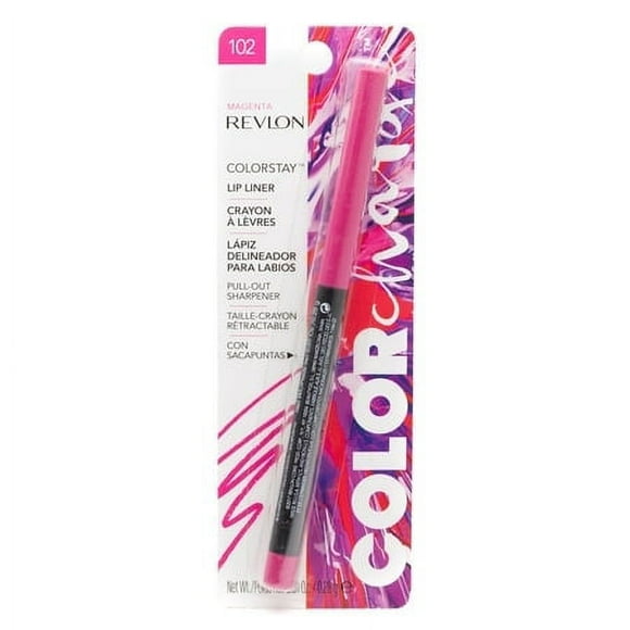 Revlon ColorStay Lip Liner with Pull Out Sharpener, 102 Magenta .01oz