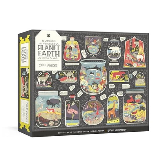 Pre-Owned Wondrous Workings of Planet Earth Puzzle: Ecosystems of the World 500-Piece Jigsaw Puzzle and Poster