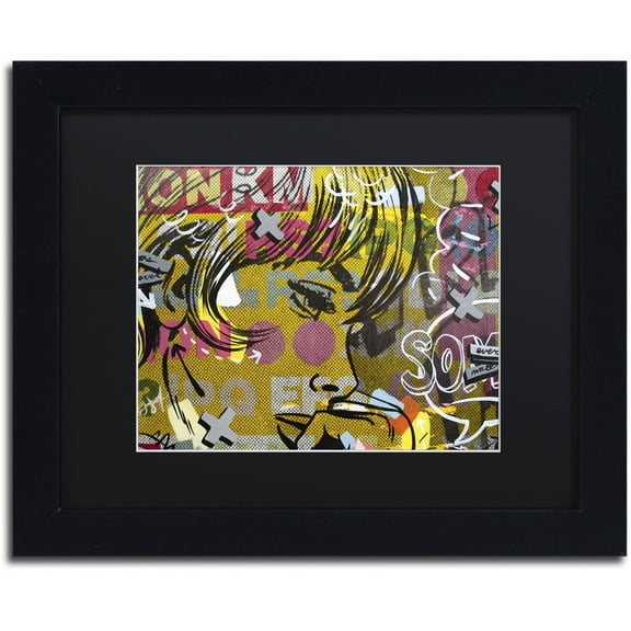 Trademark Fine Art "Every Sometimes" Canvas Art by Dan Monteavaro Black Matte, Black Frame