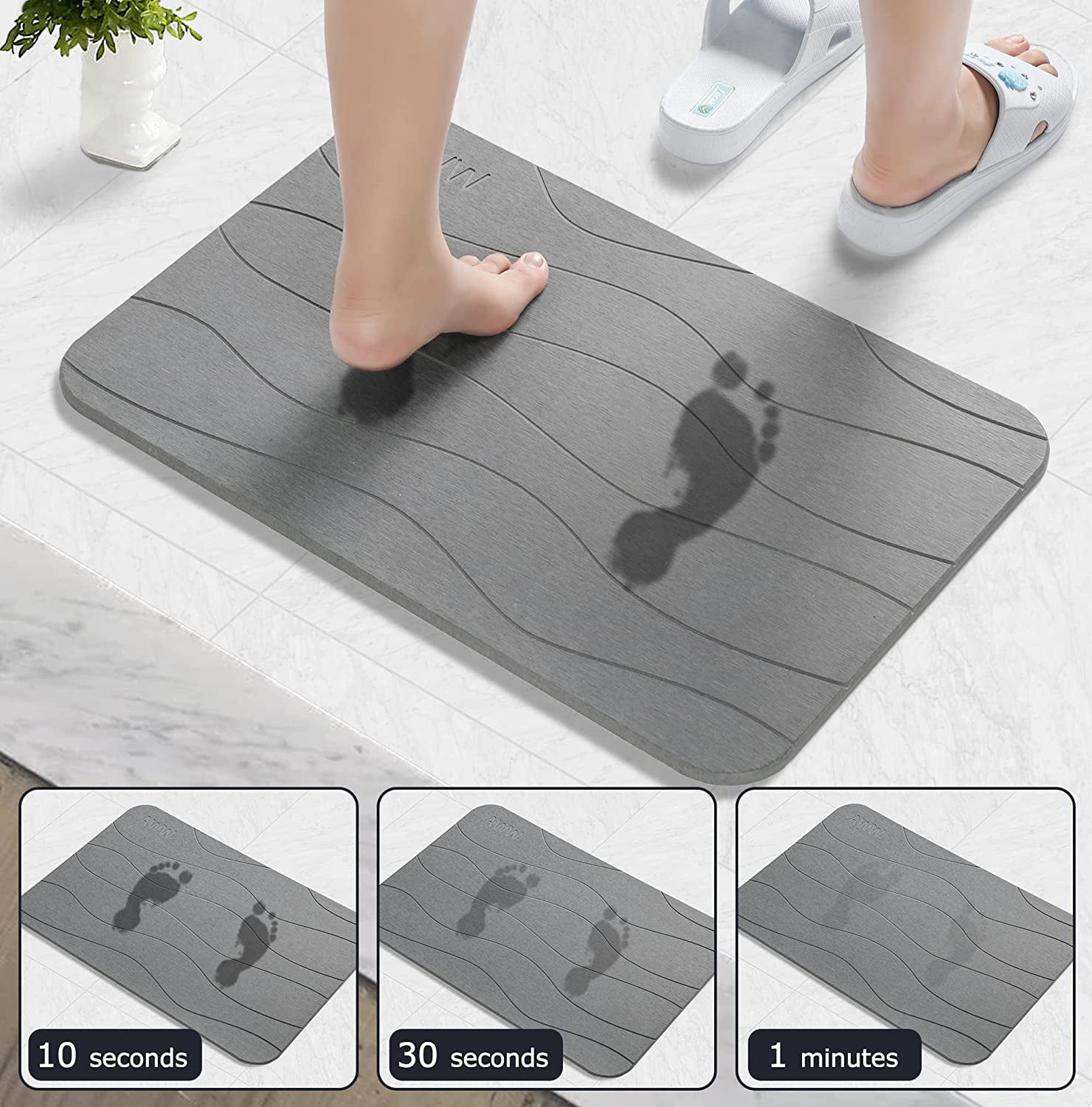 fast drying stone bath mat! #home #homefinds
