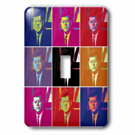 3dRose President John F. Kennedy (1961) Pop Art (Multi-Views), Single Toggle Switch
